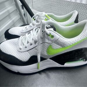 Nike Women's White and Neon Green Sneakers